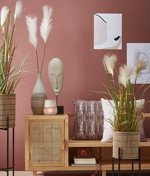 Kunstpflanze 'Federgras Foxtail' 81 cm