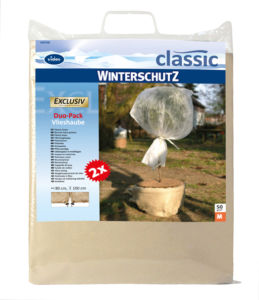 Winterschutz Vlieshaube mit Reißverschluss, 2 St. à 100x80cm