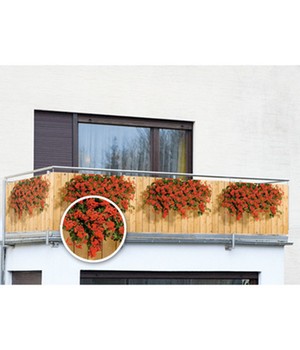 Balkon-Sichtschutz Geranien