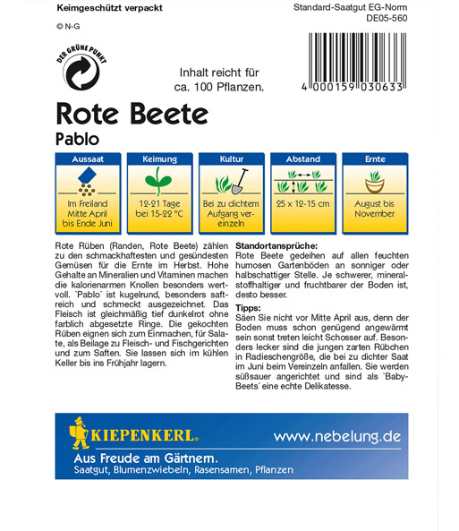 Rote Beete 'Pablo'