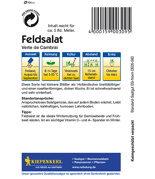 Feldsalat 'Verte de Cambrai'