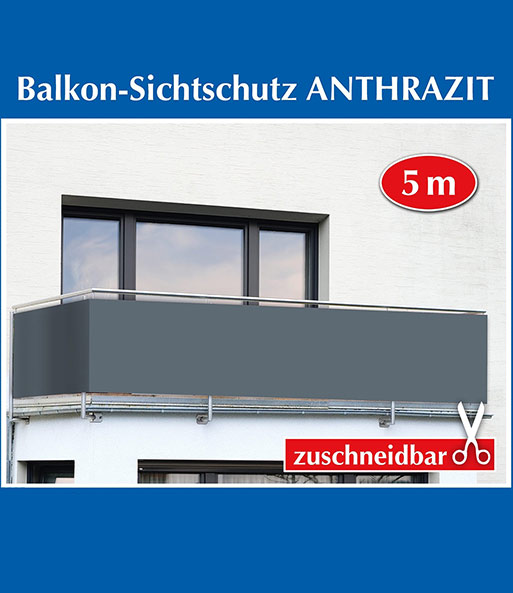 Balkon-Sichtschutz 'Anthrazit Uni'