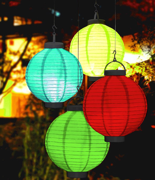 Solar-Party- & Gartenlaternen 4er-Set