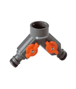 GARDENA® 2-Wege-Ventil für Wasserhähne mit 26,5 mm (G3/4)-Gewinde