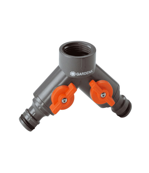 GARDENA® 2-Wege-Ventil für Wasserhähne mit 26,5 mm (G3/4)-Gewinde