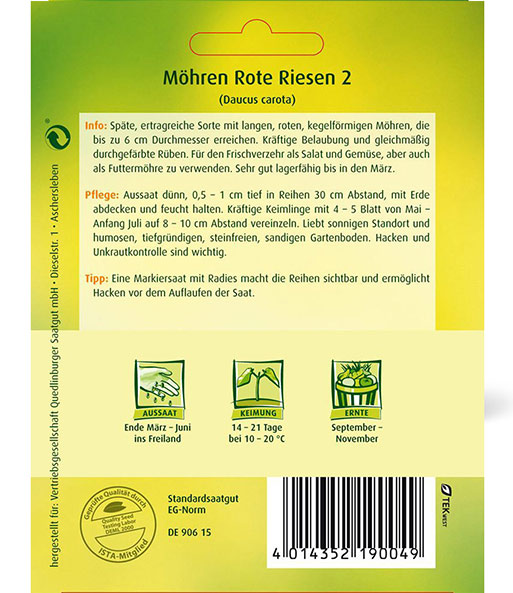 Wintermöhre 'Rote Riesen 2'