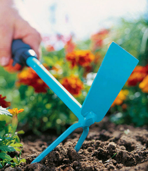 GARDENA® Combisystem-Gartenhacke, ger. Blatt, 2 Zinken, 7,5 cm breit