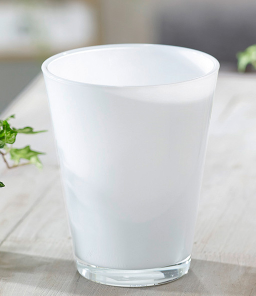Hoher Glas Ubertopf Weiss 1a Qualitat Baldur Garten