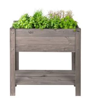 Hochbeet mit Ablage Anthrazit