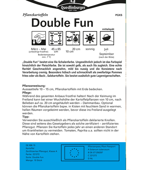 Pflanzkartoffel 'Double Fun, 10 St.