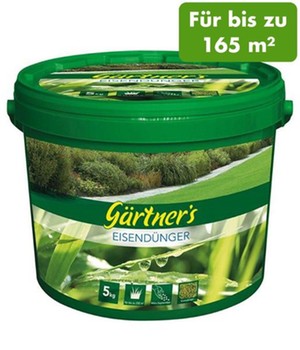 Gärtners  Eisendünger für Rasen gegen Moos