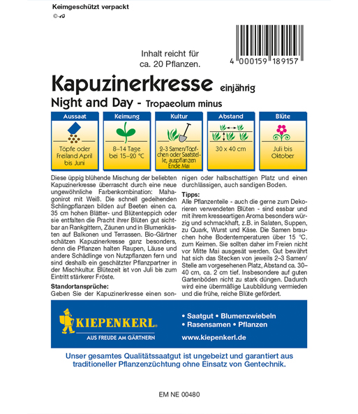 Kapuzinerkresse 'Night & Day'