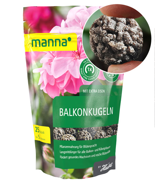 25 Langzeit-Dünger Kugeln für Balkon & Terrasse
