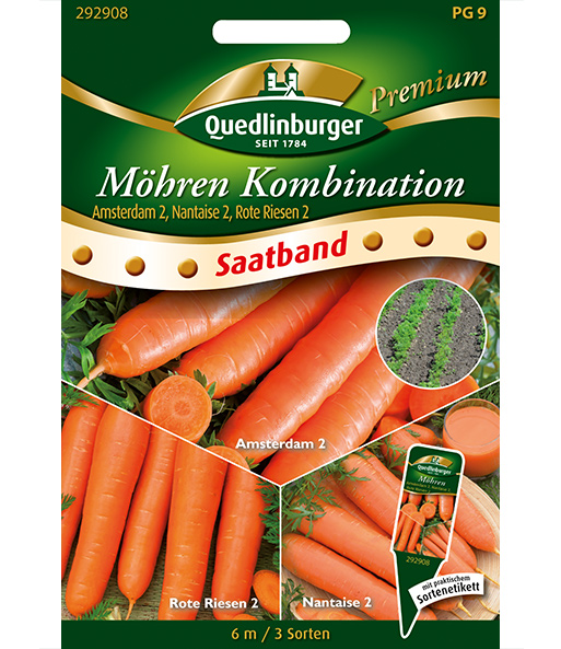 Saatband Möhren 'Kombination Früh, Mittel, Spät'