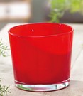 Glas-Übertopf ø 14,5 cm 'rot'