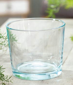 Glas-Übertopf ø 14,5 cm 'klar'