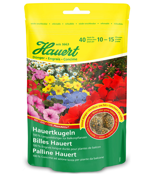 40 Langzeitdünger-Kugeln für Balkon & Terrasse