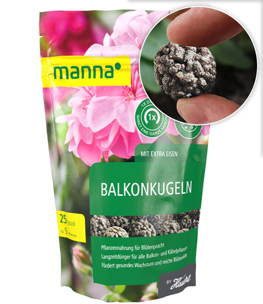 25 Langzeit-Dünger Kugeln für Balkon & Terrasse