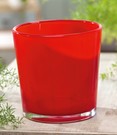 Glas-Übertopf ø 19 cm 'rot'